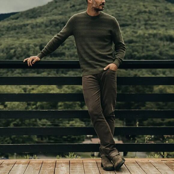 NWOT Taylor Stitch Slim Foundation Pant Cord Organic Espresso Brown W28 Corduroy - Picture 5 of 10